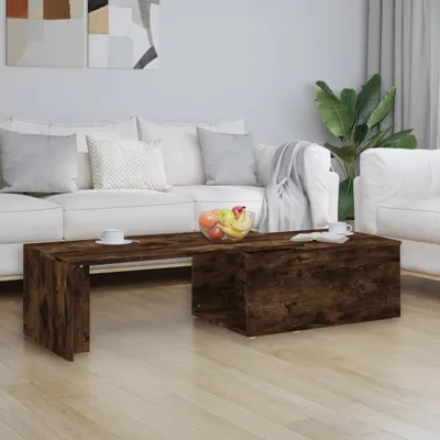 Produktbild von vidaXL Couchtisch Räuchereiche 150x50x35 cm Holzwerkstoff - Couchtisch - Couchtische - Couchtisch Niedrig - Tisch