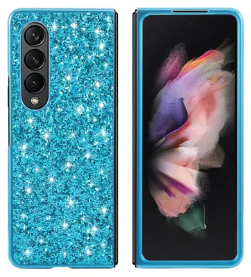 Obrázek produktu pro Samsung Galaxy Z Fold4 5G Glitter Diamond Design Kryt na mobilní telefon Blue New