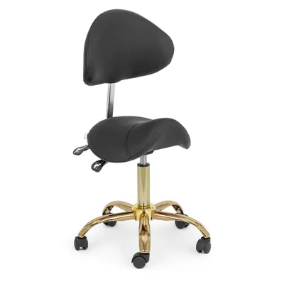 Obrázok produktu pre stolička physa Sedlo - 55 - 69 cm - 150 kg - čierna/zlatá