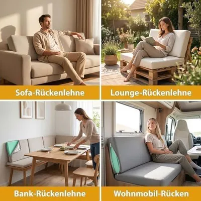Produktbild von Schaumstoff Zuschnitt - weicher Polster Schaumstoff RG28/32-60x60x5 cm - für Rückenpolster/Rückenlehne/Sitzpolster