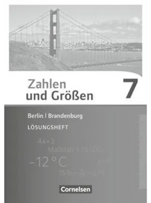 Produktbild von Zahlen und Größen 7. Schuljahr. Lösungen zum Schülerbuch Berlin und Brandenburg
