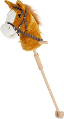 Produktbild von Bieco Steckenpferd Kinder Brownie | Hobby Horse Pferde | Steckenpferd Rollen | Steckenpferd Holz Pferd Stab | Stock Pferde Schöne Steckenpferde für Kinder Stockpferd Kleinkind