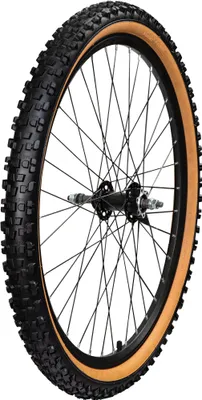 Immagine prodotto di Ruota completa con cerchio e pneumatico per mountain bike; set di ruote per bicicletta; ruota nera/marrone con fianco 26 x 2,35" (ruota posteriore)