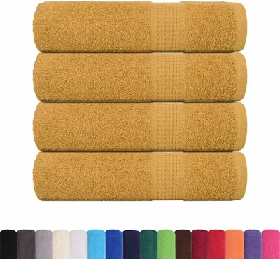 Produktbild von vidaXL Duschtücher FROGN 4 Stk. Gold 70x140 cm 360 g/m²