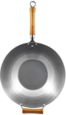 Zdjęcie produktu dla Wok ze stali węglowej o średnicy 36 cm z powłoką nieprzywierającą, przystosowany do kuchenek indukcyjnych