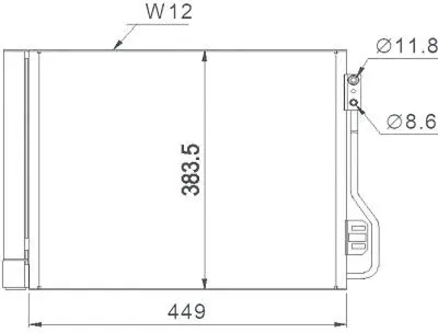 Produktbild von DIEDERICHS DCC1686 Kondensator Klimaanlage Klimakondensator für SMART FORTWO Coupe (451) +Trockner