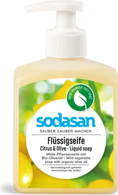 Produktbild von Sodasan Flüssigseife Citrus & Olive 0,3L milde Pflanzenseife (1er Pack)