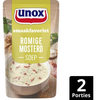 Produktbild von Unox Mosterdsoep 570 ml – Cremige Suppe, praktisch & lecker für unterwegs