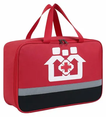 Immagine prodotto di Borsa grande impermeabile per medicinali, rossa