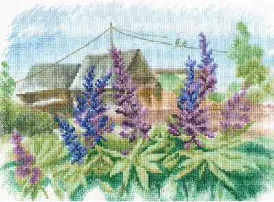 Produktbild von RTO Kreuzstich Set "Auf dem Land", Zählmuster, 27x20,5cm