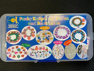 Produktbild von Funky Knüpfringe Perlen und Buchstaben
