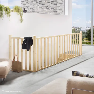 Produktbild von Brüstungsgeländer Intercon Casablanca aus Fichte, 320 cm Länge | Geländer aus Holz für Innen