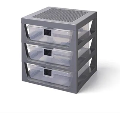 Image de Organisateur LEGO® avec trois tiroirs - gris foncé