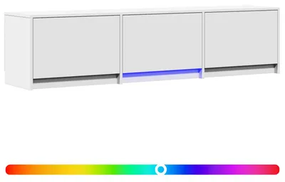 Productafbeelding van vidaXL TV-kast met LED-verlichting, 165 x 34 x 40 cm, wit, houtvezel