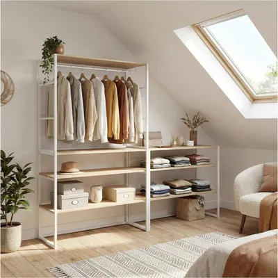 Produktbild von 3er-Set modulare Dachboden-Kleiderständer 300x85cm KADRA