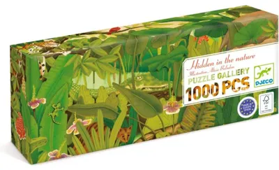 Imagen del producto de DJECO Puzzle panorámico "Selva india", 1000 piezas
