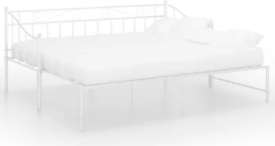 Produktbild von Ausziehsofa Bettgestell Weiß Metall 90x200 cm