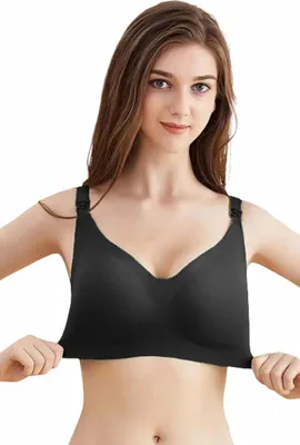Produktbild von Nahtloser Still-BH – Schwarz – XL, Schwarz