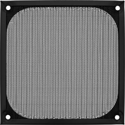 Produktbild von InLine Lüftergitter, Aluminium Filter, 120x120mm, schwarz, Aluminium, Schwarz, 12 cm, 120 mm, 120 mm, 22 g