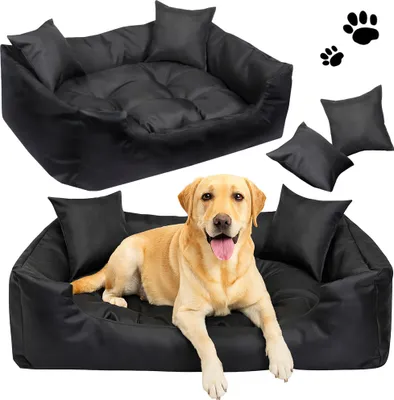 Image de Lit pour chien Canapé-lit imperméable 55X45 Cm Noir
