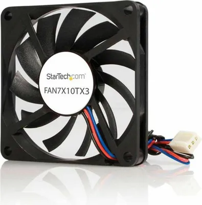 Produktbild von StarTech.com 70mm Gehäuselüfter - Lüfter für PC Gehäuse mit 3-pin Molex Stecker, Ventilator, 7 cm, 3500 RPM, Schwarz