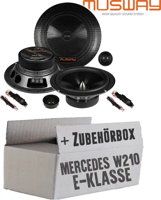 Produktbild von lasse W210 Front - Lautsprecher Boxen Musway ME6.2C - 16,5cm System Auto Einbauzubehör - Einbauset passend für Mercedes E-Klasse JUST SOUND best choice for caraudio
