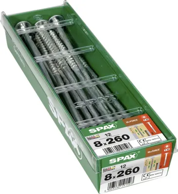 Obrázok produktu pre SPAX WIROX skrutka do dreva, 8x260 mm, 12 kusov, 4251010802617