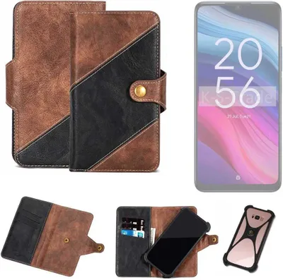 Produktbild von K-S-Trade Handyhülle Schutzhülle Bookstyle Case kompatibel mit TCL 505 Klapphülle Cover Hülle Schutztasche 1x