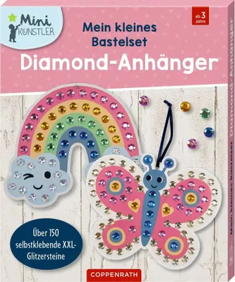 Image de Mini-artiste Mon petit kit de bricolage : pendentif diamant - papillon / arc-en-ciel