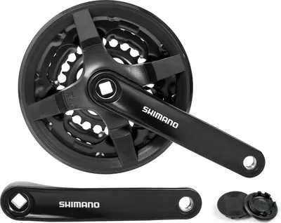 Produktbild von Kurbelgarnitur Shimano FC-TY301 mit Abdeckung 42/34/24 170mm - 8/7/6/fach