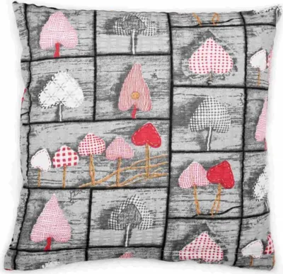 Zdjęcie produktu dla Poszewka krepowa - 40x40 cm - Szara, Czerwona