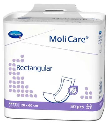 Produktbild von 4x MoliCare Rectangular 4 Tropfen, 20x60 - 4052199502816 | Packung (50 Stück)