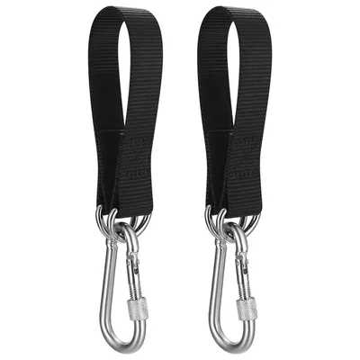 Produktbild von Hängematten-Befestigungsset, 2er Schaukel-Aufhängeset, Nylon-Gurte mit 2 stabilen Karabinern & D-Ringen, geeignet für Schaukeln & Hängematten