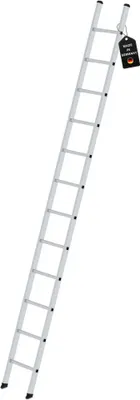 Produktbild von Sprossen-Anlegeleiter Germany | 12 Sprossen | Arbeitshöhe 4,40m | 350mm breit ohne Traverse | Traglast 150kg | Alu