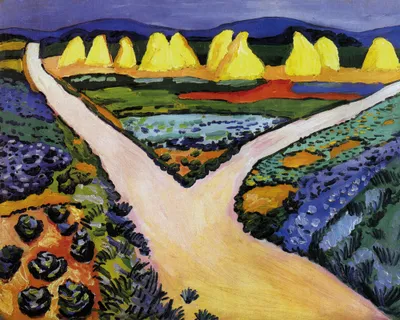 Produktbild von August Macke Kunstdruck Bild - Gemüsefelder, 1911 (40 x 50 cm)