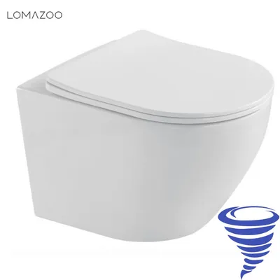 Zdjęcie produktu dla LOMAZOO LINEA Toaleta wisząca - Biała - Okrągła