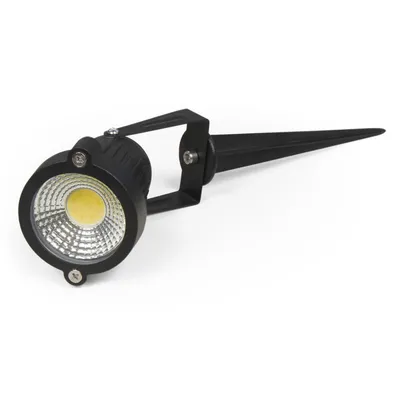 Obrázek produktu pro Zahradní světelný reflektor LED černý GL-50W 5W 500 lm teplá bílá, 1,5m kabel se zástrčkou se zemnícím hrotem