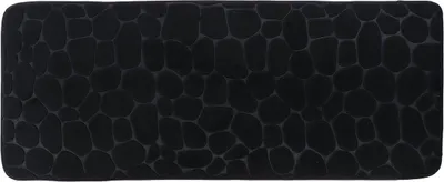 Image de Tapis de bain Tapis de bain Tapis de douche Noir avec mousse à mémoire de forme, 45 x 120 cm