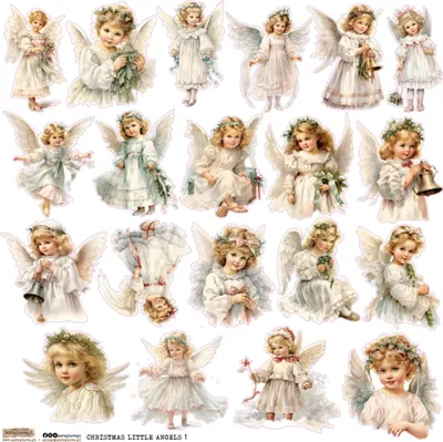 Produktbild von AUFKLEBER ScrapLove Dekor Stickers - Christmas Little Angels 1 - Weihnachtsengel