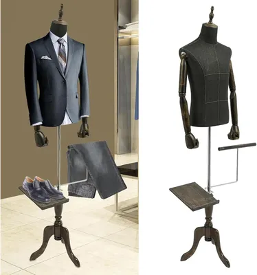 Produktbild von Herren-Mannequin-Büste - Oberkörpermodell - Nylon-Kunststoff - Zur Kleiderpräsentation