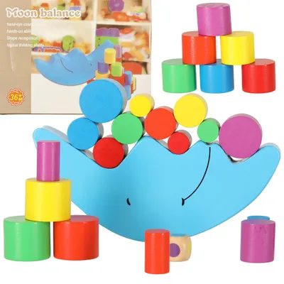 Immagine prodotto di Gioco arcade Montessori in legno di bilanciamento della luna