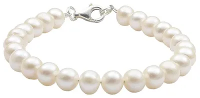 Produktbild von Armband aus Süßwasser Zuchtperlen creme weiß Perlenarmband klassisch elegant Hochzeit
