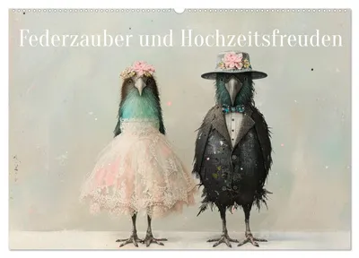 Produktbild von Federzauber und Hochzeitsfreuden (Wandkalender 2027 DIN A2 quer), CALVENDO Monatskalender