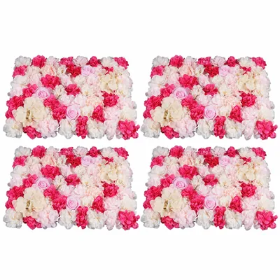 Zdjęcie produktu dla 6szt Sztuczny kwiat ścienny panel ścienny ślub 60x40cm