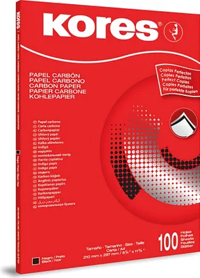 Immagine prodotto di Carta carbone Kores DIN A4 nero 100 fogli