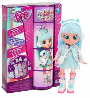 Obrázok produktu pre Cry Babies BFF Kristal – bábika, 20 cm. Módna bábika s oblečením a pohyblivými časťami