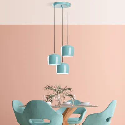 Produktbild von Opviq, Yozgat - N - 1413 - Turquoise, Kronleuchter, METALLKÖRPER, Türkis, 114 x 30 x 30 cm