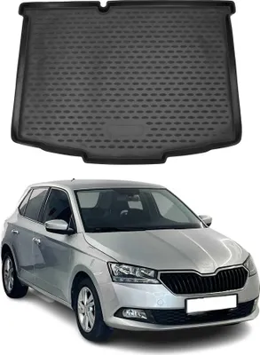 Image de Tapis de coffre pour Skoda Fabia 2014-2021 Caoutchouc TPE noir