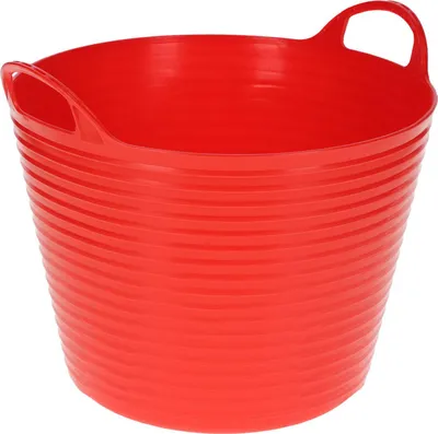 Image de Kerbl Trog FlexBag Kunststofftrog 28 l rot Futtertrog Transporteimer Eimer
