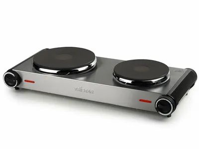 Produktbild von Tristar KP-6248 Doppel-Kochplatte, Edelstahl, Arbeitsplatte, Versiegelte Platte, 2 Zone(n), 2 Zone(n), Regelmäßig